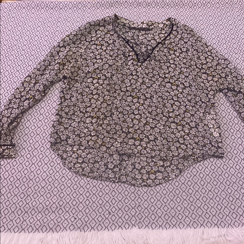 Zara gentle used Floral Black and White Women's Top Size:XS Morroco